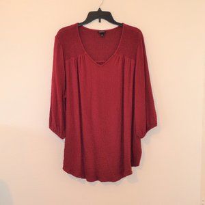 Torrid Deep Red Rayon Top